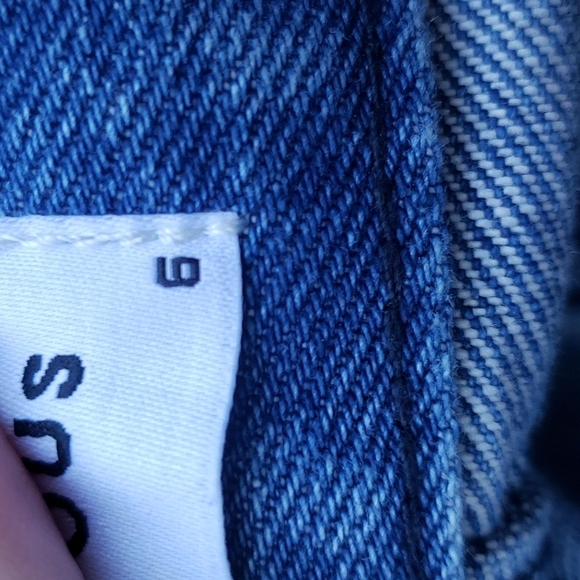 ASOS Glamorous Tall Embroidered Denim Shorts With Frayed Hem 6 - Picture 15 of 15